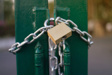 Chain lock on the door