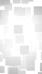 White abstract background. Misty backdrop with grey squares. 3D illustration