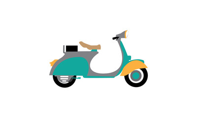 Fototapeta premium Vector illustration design of a classic scooter motorcycle