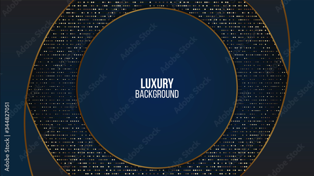 Poster abstract gold luxury background with papers shapes.realistic texture with golden halftone glittering