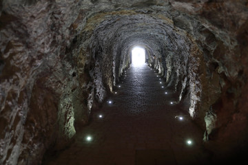 Naklejka premium Tunnel to Proval lake in Pyatigorsk