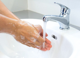 Hygienic concepts Wash your hands with soap under the tap with clean water for protection against...