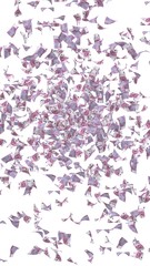 Flying euro banknotes isolated on a white background. Money is flying in the air. 500 EURO in color. 3D illustration