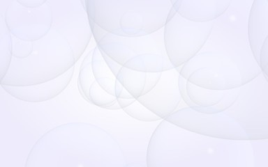 Abstract white background. Backdrop with light transparent bubbles. 3D illustration