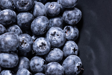Fresh blueberries textured background, macro