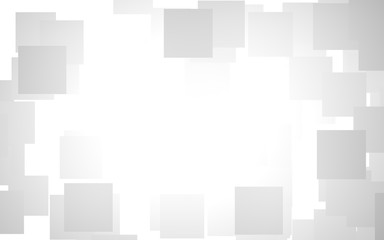 White abstract background. Misty backdrop with grey squares. 3D illustration