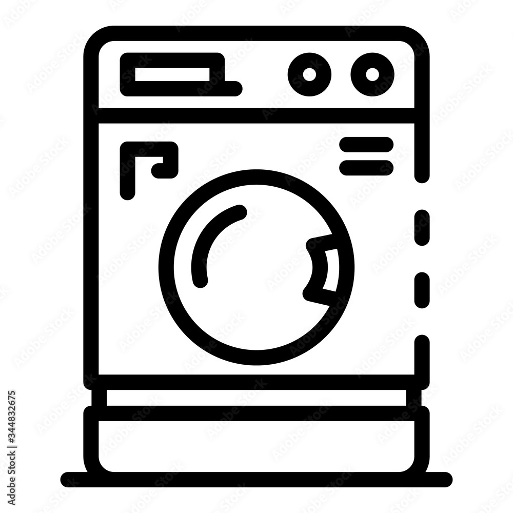 Poster washing machine icon. outline washing machine vector icon for web design isolated on white backgroun