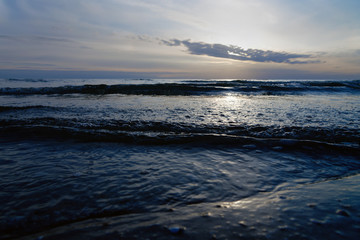 Tranquile Baltic sea in evening time.