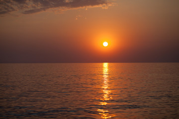 Beautiful sunset over the sea