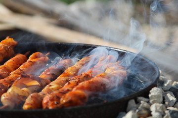 Fackeln auf dem Grill 