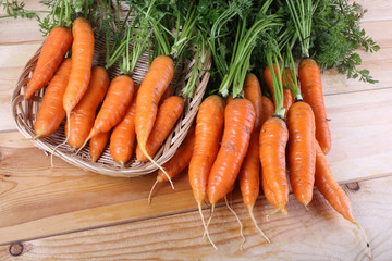 Carrots on table