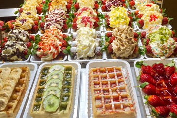 Gaufres garnies à Bruxelles