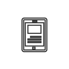 phone news feed icon vector illustration design