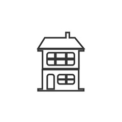 2 floor house icon vector illustration design