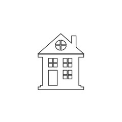 2 floor house icon vector illustration design