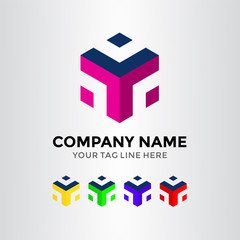 Y Lattermarks Hexagonal Logo Template