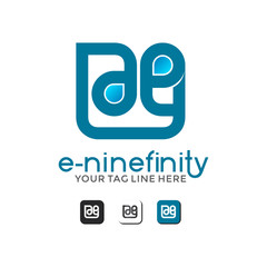Letter E9 e-ninefinity Logo Template