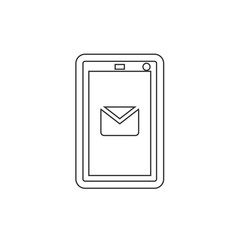 message on phone icon vector illustration design