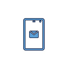 message on phone icon vector illustration design