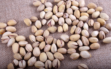 Pistachio nuts on bagging