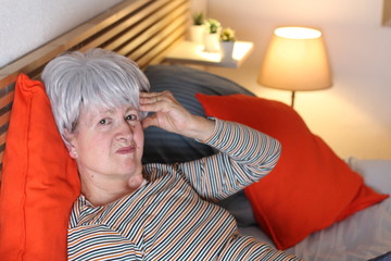 Senior woman with mental problems 