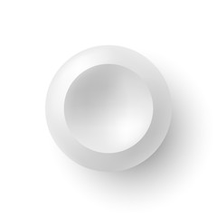 White round web button. Vector illustration.