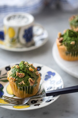 抹茶のツートンカラーマフィン