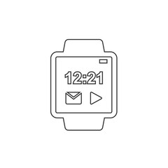 smart wrist watch icon vector illustration design