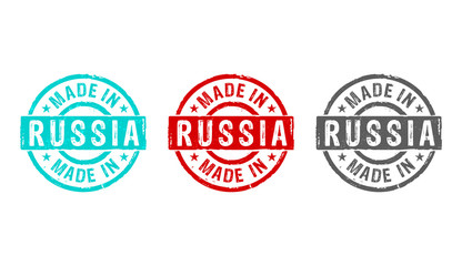 Made in Russia stamp and stamping