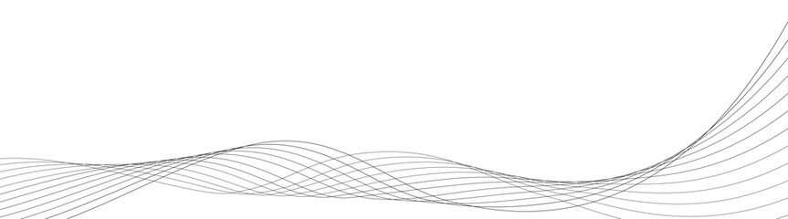 abstract white background with waves full editable stroke vector