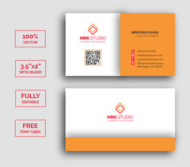 Yellow business card template
