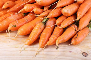 Carrots on table