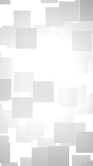 White abstract background. Misty backdrop with grey squares. 3D illustration