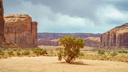 the scenic drive in the monument valley, usa