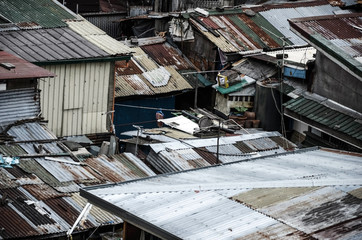 aerial view of a slum near Manila Airport