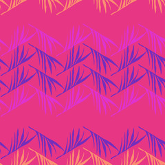 Trendy Tropical Vector Seamless Pattern. Feather Banana Leaves Dandelion Monstera Tropical Seamless Pattern. 