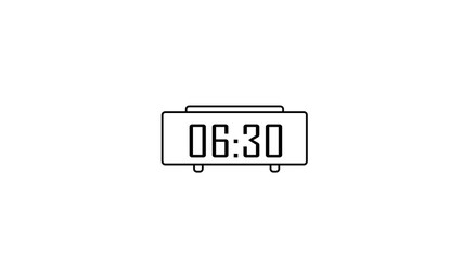 Digital alarm clock displaying illustration 