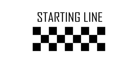 Racing flag. Start finish illustration