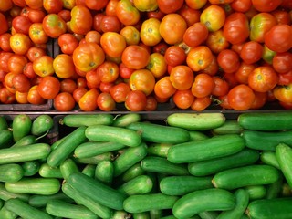 fresh vegetables in the market