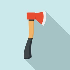 Camping axe icon. Flat illustration of camping axe vector icon for web design