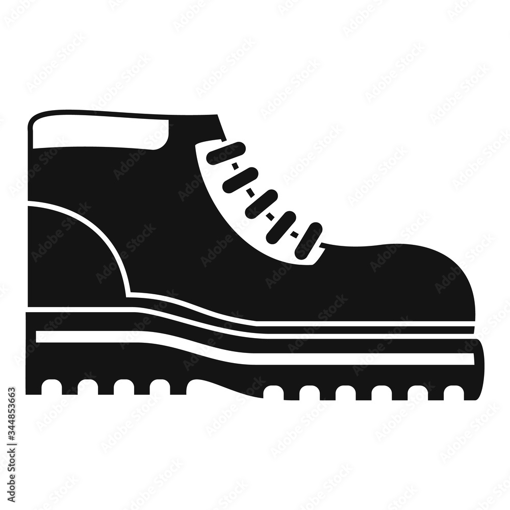 Poster hiking boot icon. simple illustration of hiking boot vector icon for web design isolated on white ba
