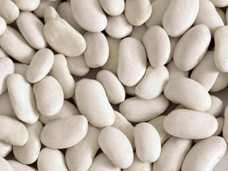 Fototapeta na wymiar White beans texture macro