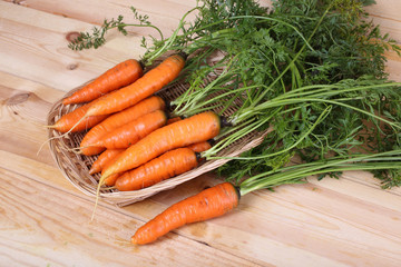 Carrots on table