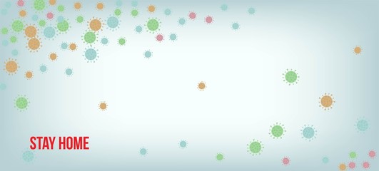 Stay Home Quarantine Banner. Business Information During Coronavirus 
