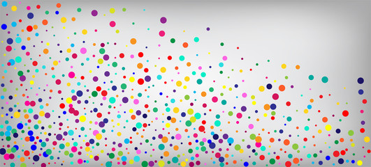 Rainbow Confetti Trendy Vector Background. 