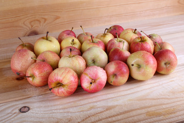 Apples on table