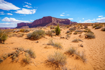 hiking the wildcat trail in the monument valley, usa