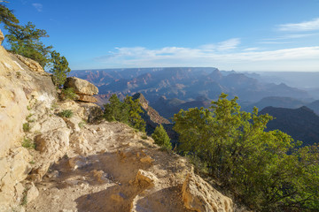 hiking the grandview trail at the south rim of grand canyon in arizona,usa