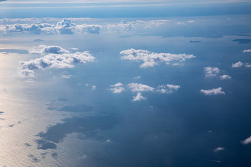 하늘에서 본 바다 풍경