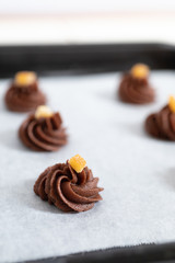 自宅でお菓子作り　ガナッシュクッキー　焼く前のクッキー生地